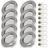 RADAM 10x Einbauspot SET RIK.15 nickel matt GU10 7W neutralweiss