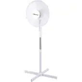 Dunlop - Standventilator Abkühlung - 3 Geschwindigkeiten, Schwenkfunktion, Höhe Einstellbar - Weiß - 40 Watt