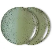HK Living - 70's Teller, Ø 27,5 cm, fleck (2er-Set)