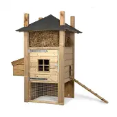FATMOOSE Hühnerstall Henhouse Haven aus Holz mit Auslauf - 110x110x190 cm