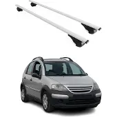 Omtec Dachträger Gepäckträger für Citroen C3 X-TR 2002-2009 Grundträger Metall Grau 2x