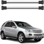 Omtec Dachträger Gepäckträger für Mercedes M Klasse W164 2005-2011 Aluminium Grau