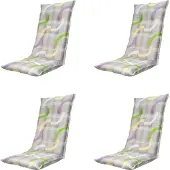 Madison - Gartenstuhlauflage High Back Tess lila - Ca. 123x50 cm - 4er-Set