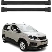 Omac Dachträger Grundtäger für Peugeot Rifter 2018-2025 75kg Aluminium Schwarz 2 tlg