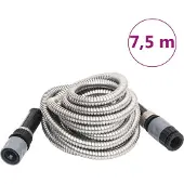 Syfax Gartenschlauch mit Sprühdüse Silbern 0,6" 7,5 m Edelstahl
