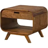 MASSIVMOEBEL24.DE MASSIVMOEBEL24 Couchtisch Sheesham 60x50x50 hellbraun lackiert MAILAND #130