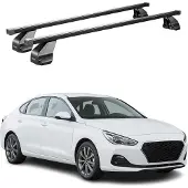 Menabo Dachträger Grundtäger für Hyundai i30 Fastback 2016-2023 75kg Schwarz 2x