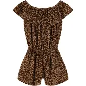Name it Kurzoverall "NKFVINAYA PLAYSUIT FFF" Kunstfaser, elastischer Bund, Allover-Druck