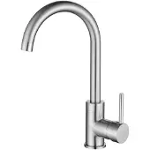 Gurari Küchenarmatur 5523-002, Messingarmatur, 45-Grad, STEEL