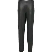 s.Oliver Damen Kunstlederhose, extra schmal, im rockigen Look mit Elastikbund