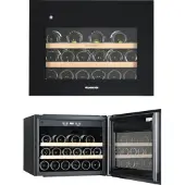 Wolkenstein EWTS64-28ED, Weinkühler mit Kompressor, Integriert, 28 Flasche(n), G, Innenbeleuchtung, Schwarz