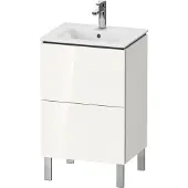 Duravit L-Cube Waschtischunterbau stehend Compact, 2 Auszüge, 520x704x421mm, LC667102222