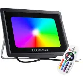 Luxula RGB LED-Fluter LX400184, 100W, IP65, schwarz, mit Fernbedienung