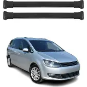 Omtec Dachträger Grundtäger für VW Sharan 7N 2010-2022 75kg Aluminium Schwarz 2 tlg