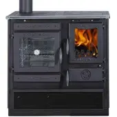 Globe-fire Globefire Küchenofen Alhena schwarz Anschluss links | 7 kw