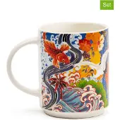 Excelsa Set Von 4 Mugs Kimono Porzellan 30 Cl Bunt