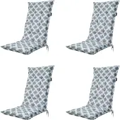 Madison - Gartenstuhlauflage High Back Trivia grau - Ca. 123x50 cm - 4er-Set