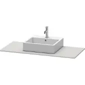 Duravit XSquare Konsole, 1 Ausschnitt, 1200x16x550mm, XS060F03939, Farbe: Nordic Weiß Seidenmatt Lack