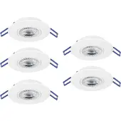Eglo 75861 5xLED Einbauleuchte Ø9cm weiss 3000K - Zujar