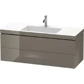 Duravit Waschtischunterschrank c-bonded L-Cube 120x48cm, 1 HL, f G hgl, 2 Schub., wandhängend