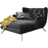 KAWOLA Longseat CHARME Velvet schwarz