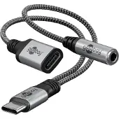 Goobay Adapter USB-C auf USB-C und Klinke, 3,5 mm AUX