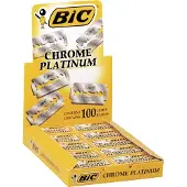 BIC Rasierklingen, 100 Stück, Chrome Platinum, für jeden Rasierhobel, rostfrei