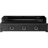 WMF Gasgrill Plancha Edition 75G, 7800 W, Grillfläche 75 x 40 cm, Gerätemaße 80.5 x 23.8 x 57.3 cm, Stahl / Gusseisen, schwarz