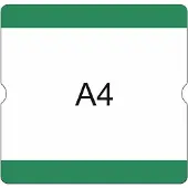 Eichner Bodenbeschriftungstasche A4 offen, zur Kennzeichnung von Palettenstellplätzen, austauschbare Beschriftung, Grün, Verpackungseinheit: 1 P/10