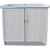 Habau Gartentisch "Lino" mit Unterschrank, hellgrau