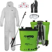 Vito 16L Lithium-Batterie-Sprühgerät + XL-Gartenschutzset - Hochdruck & PSA-Ausrüstung
