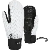 Level Damen Teddy Handschuhe Siberian Mitten White Black - M