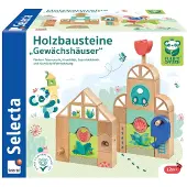 Selecta Holzbausteine Gewächshäuser, 34 Teile