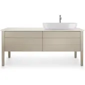 Duravit Luv Quarzsteinkonsole, Breite 1783mm, passend zu Waschtischunterbau LU9563, LU9568, LU9468R1717, Farbe: Weiß Struktur