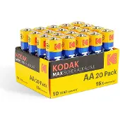 Kodak Max Aa Lr6 Alkalibatterie 20 Einheiten Blau Blau One Size