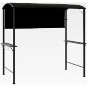 Markenlos Pavillon mit Dach 220x110x200 cm in Anthrazit