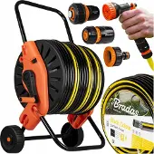 Bradas Set Gartenschlauch Black Colour 1/2" 20m | Pistole, Anschlüssen + wagen
