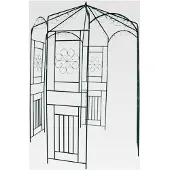 Markenlos Rosenpavillon 250 cm Dunkelgrün, Terrassenüberdachung für Garten und Terrasse