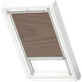 Velux Dachfenster Wabenplissee muscat mit grauem Alu-Rahmen solarbetriebenSK08 1165K