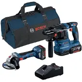 Bosch Prof Combo Kit GWS 18V-7 + GBH 18V-22 inkl. 2 x 4.0Ah, Ladegerät, Tasche