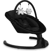 Momi KENANI ONYX – Elektrische Babywippe mit Bluetooth, Fernbedienung, LED-Display & 5 Stufen, inkl. Spielzeug – Schwarz