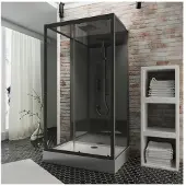 Schulte Komplettdusche Bali ExpressPlus 85 x 115 x 215 cm schwarz