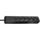 Brennenstuhl Eco-Line Steckdosenleiste 6-fach schwarz 1,5m H05VV-F 3G1,5, 1159400015