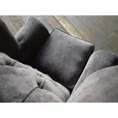 AEA Chesterfield Sessel Fernseh Couch 1 Sitzer Sofa Textil Stoff Couchen Polster