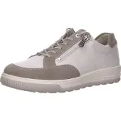 Waldlaufer Schnürhalbschuhe bequem in weiss/weiss kombi, Gr. 10