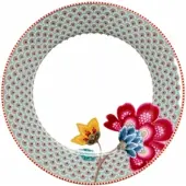 Pip studio Teller Home Plate Blooming Tales Blue 23 cm (6er Set)
