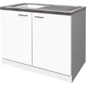 Flex-Well Flex Well Spülenschrank inkl Spüle Lucca BxTxH 100 x 60 x 85 cm weiß matt zerlegt 00010741