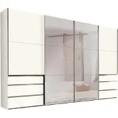 Wimex Schwebetürenschrank Level Kleiderschrank mit Synchronöffnung Ausführung wählbar,weiß,300x65x236cm