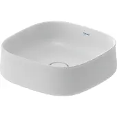 Duravit Zencha Aufsatzbecken 420 mm, ohne Hahnloch, 2373423279, Farbe: Weiß seidenmatt