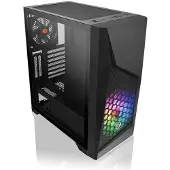 Thermaltake Commander G32 TG ARGB, Midi Tower, PC, Schwarz, ATX, micro ATX, Mini-ITX, SPCC, Gaming